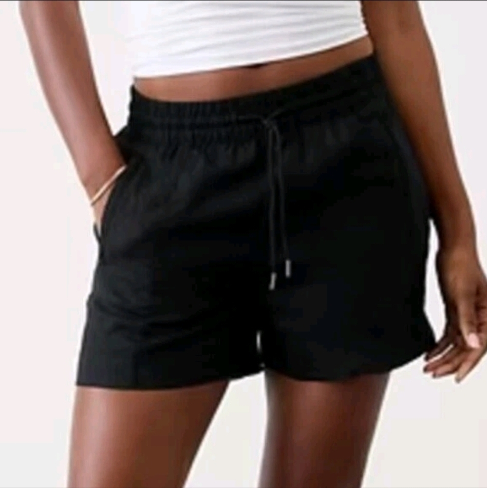 Athleta Black Athletic Drawstring Shorts